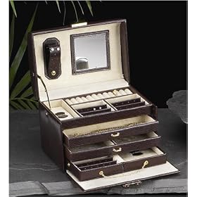 4 Level Leather Jewelry Case
