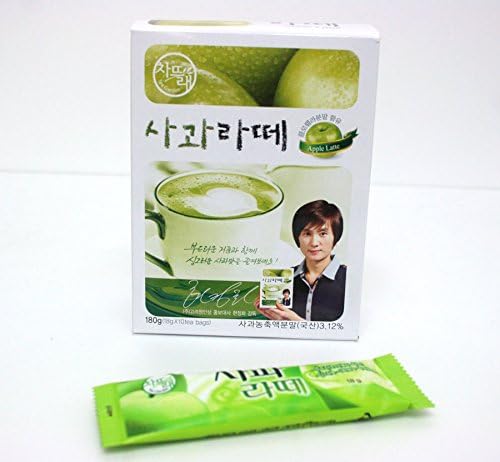 Latte tea Strawberry,Apple,Banana 18g x 10ea / soft foam milk powder fruit latte (Apple)