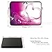 Meffort Inc 15 15.6 inch Neoprene Laptop Sleeve Bag Carrying Case with Hidden Handle and Adjustable Shoulder Strap - Pink Heart