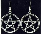 Wicca Pentagram Earrings Goth Vamp Haunt Spell Jewelry