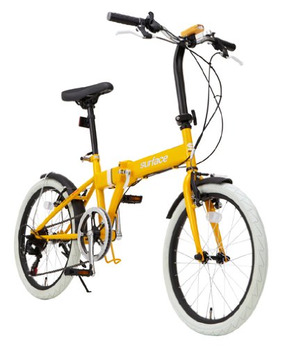 TOP ONE 折りたたみ自転車 20インチ6段ギア イエロー FAK206YE