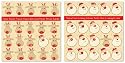 LUXURY GLITTER KRAFT STYLE CHRISTMAS CARDS 14CM X 14CM 10/PACK REINDEERS/SANTA