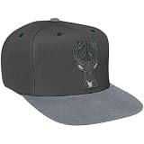 NBA adidas Milwaukee Bucks Vibe Flat Brim Snapback Hat - Charcoal