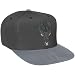 NBA Adidas Milwaukee Bucks Vibe Flat Brim Snapback Hat - Charcoal