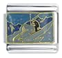 Mountain Skier Sports Italian Charms Bracelet Link