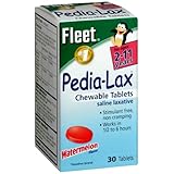Pedia-Lax Children's Chewable Magnesium Hydroxide Laxative Tablets, Watermelon Flavor, 30-Count Boxes (Pack of 3)
