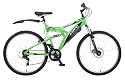 Cbr Abyss Mens Dual Suspension Bike - Green, 26 Inch