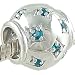 September SAPPHIRE CZ Birthstone .925 Silver Starburst Bead fits Pandora