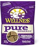 Wellness Pure Rewards Grain Free Chicken & Lamb Jerky Natural Dog Treats, 6-Ounce Bag