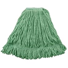 Wilen A02811, J W Atomic Loop Wet Mop, Small, 1-1/4" Tape Band, Green (Case of 12)