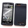 Motorola DROID X Xtreme MB810 (Verizon) Skin Case Protector Soft Silicone "Basket Weave Texture Grip" Black