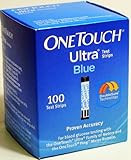 OneTouch Ultra Test Strips Blue, 100 count (Pack of 1)