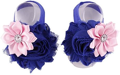 GUANGRUIDA Baby Girl's Barefoot Sandals Shoes Foot Flowers (5 Set mini flower)