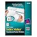 Avery Plastic 5-Tab Binder Dividers w/Pocket, Easy Print & Apply Clear Label Strip, Index Maker, 1 Set (23120)
