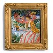 Young Lady with Parasol - Gold Frame Magnet with pop-out easel (2-3/4" x 2-1/2")