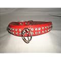 Leder Hundehalsband mit Strass in Rot!! Versandkostenfrei innerhalb Deutschland!!!