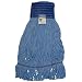 Zephyr HC/Blend Blue 4-Ply Yarn  Health Care Loop Mop Head with 5" Mesh Wide Band (Pack of 12)