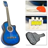 Blue Cutaway Acoustic Guitar w/ Accessories Combo Kit Beginners