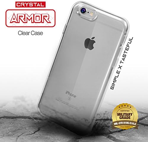 iPhone 6S Case, Mobilogics Crystal Armor Clear Case with BAYER Military Grade Shock-Absorbing TPU Rubber Gel