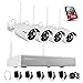 Annke 960P 4-Channel Wireless Network Security System with 1TB Hard Drive and (4) 1.3MP Weatherproof IP Cameras Built-in WIFI Module, Superior Night vision
