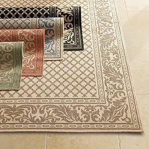 Ashworth Outdoor Area Rug - Black, 5'10" x 9'2" - Frontgate