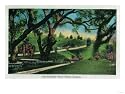 The Beautiful Busch Sunken Gardens - Pasadena, CA Giclee Poster Print, 12x9