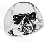 Stainless Steel Skull Ring (Available in Sizes 10 to 14)
