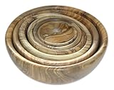 Berard 89670 French Olive-Wood Handcrafted Bowl, Set of 6
