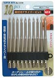 スーパービット(SUPER BITS) 10本組 Cr-V段付ドライバービット110mm×プラスNo.2 13739