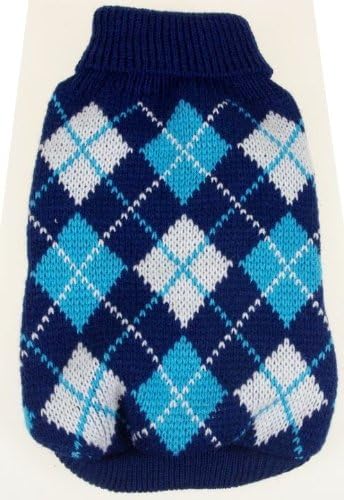 Blue Plaid Sweater, Dog & Cat Classic Cable Sweater - For the Best Fashion Pet Pal (XL)