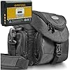 KIT Mantona Premium System Tasche schwarz + PATONA Akku f�r CANON LP-E10 F�r CANON EOS 1100D