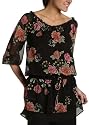 Rampage Juniors' Drop Waist Peasant Top