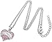 Glamour Girl Gifts Set of 2 BEST FRIENDS Silver Tone Heart Necklaces BFF Besties Sisters Girls Teens Women - CHOOSE YOUR COLORS (Pink)