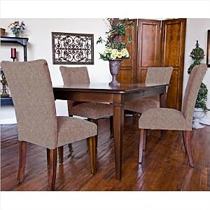 5 Piece Hudson Dining Table with Wheat Chair