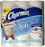 Charmin Ultra Soft Bathroom Tissue 9 Family Rolls