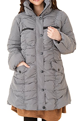 (Goldjapan)ゴールドジャパン 大きいサイズ レディース シャーリング ダウンコート 中綿コート コート Aラインコート ジャンパー ダウンジャケット ジャケット ロング ロング丈 可愛い ゆったり Aライン 体型カバー フォーマル パーティー ドレス デート 結婚式 二次会 入学式 入園式 カジュアル エレガント きれいめ ワンピ エレガン 秋 冬 l4-40269