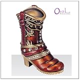 Jewelry Trinket Box with Crystal - Boot Design