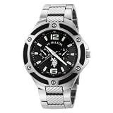 U.S. Polo Assn. Mens USC80039 Rimmed Bezel Bla