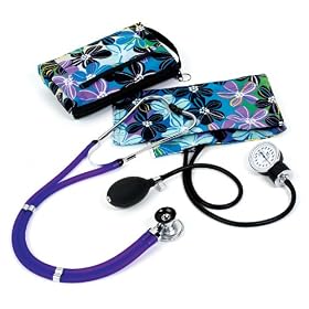 Prestige Sprague Sthethoscope And Sphygmomanometer Kit With Flower Power Design