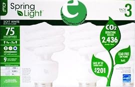 TCP 19 Watt Spring Light CFL Soft White Bulb, 3-Pack