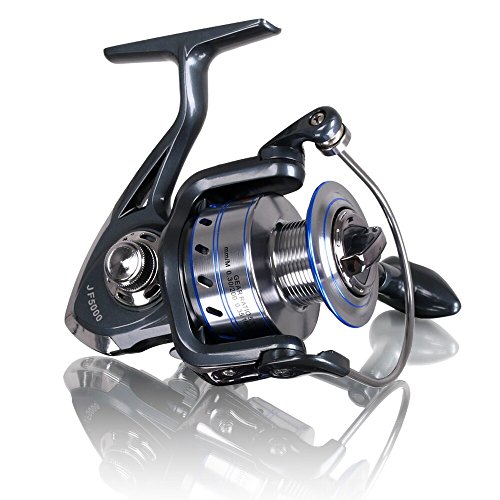 Fishing Reels Eocusun Smooth Baitcasting Spinning Fishing Reels with 5.5:1 Gear Ratio Metal Body Collapsible Handle12+1BB for Freshwater Saltwater Fishing (Blue)