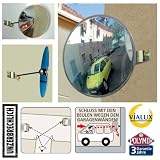 Zoom Produkt-Bild: VIALUX&reg; Spiegel f&uuml;r Garagenausfahrten oder als Einparkhilfe UNZERBRECHLICH D ...