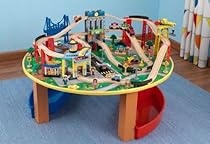 Hot Sale KidKraft City Explorer Wooden Train Set & Play Table w/ 80 Toy Pieces | 17985