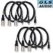 6 6ft XLR M RCA Patch Snake Cable 6' GLS Audio