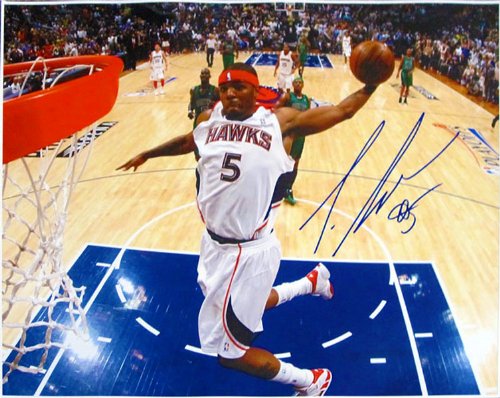 Josh Smith Autographed / Signed Atlanta Hawks Dunk vs Celtics 16x20 Photo
