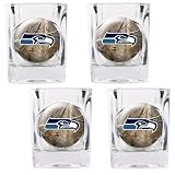 NFL Seattle Seahawks Open Field Four Piece Square Shot Glass Set at Amazon.com