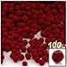 The Crafts Outlet 100-Piece Multi Purpose Pom Poms, Acrylic, 7mm/0.28-inch, Round, Black