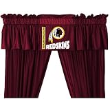 Washington Redskins Locker Room Ruffled Valance with Drape by Sports Coverage