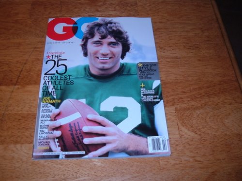 GQ magazine, February 2011-Joe Namath, New York Jets. Special Issue-The 25 Coolest Athletes of All Time.