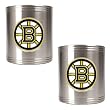 Boston Bruins NHL 2pc Stainless Steel Can Holder Set- Primary Logo by Great American Products